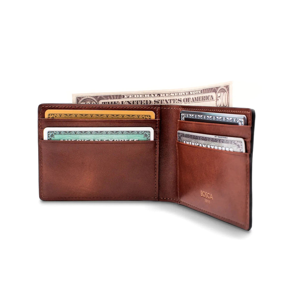 Bosca Dolce Leather Small Bifold Wallet