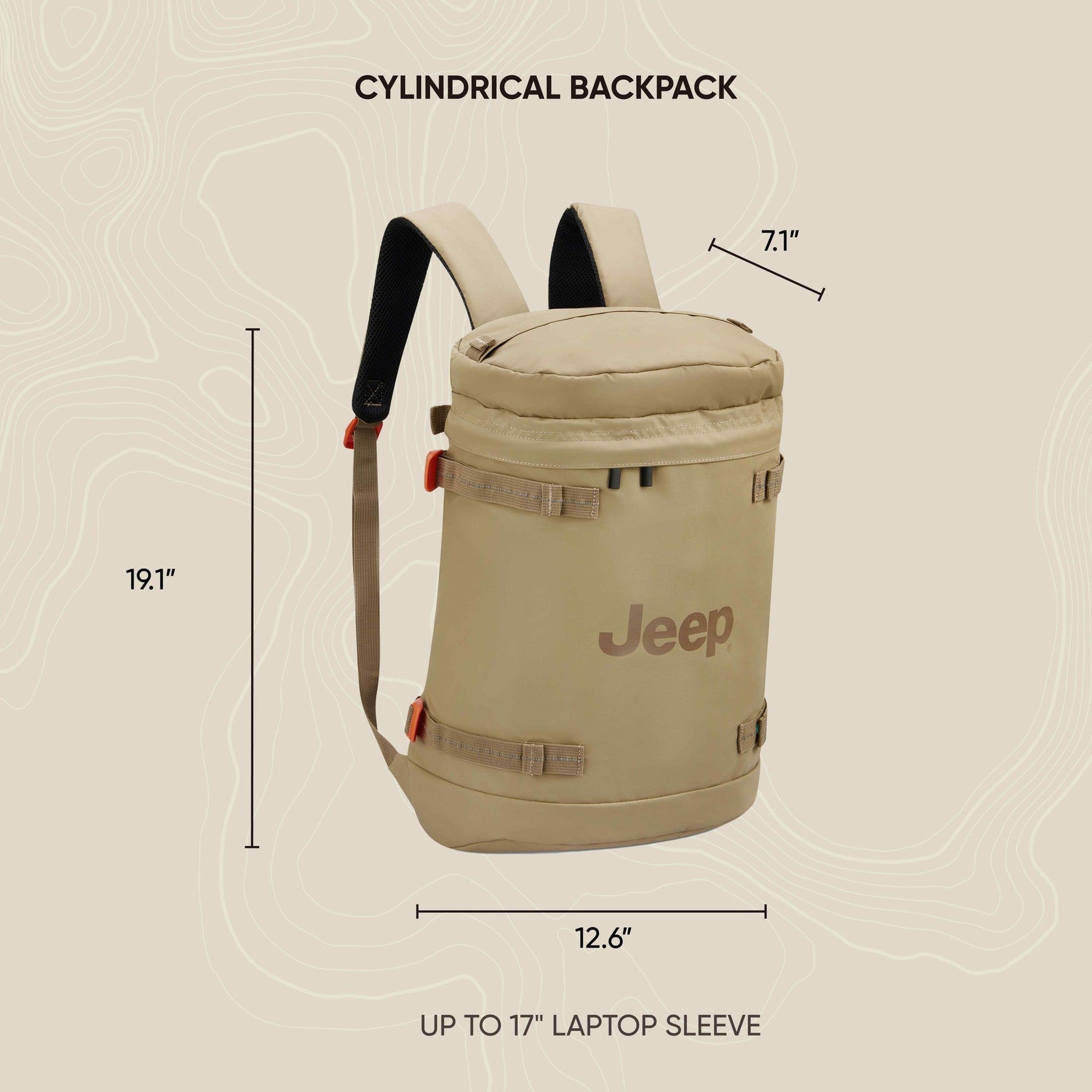 Delsey Jeep JS013C Cylindrical Backpack