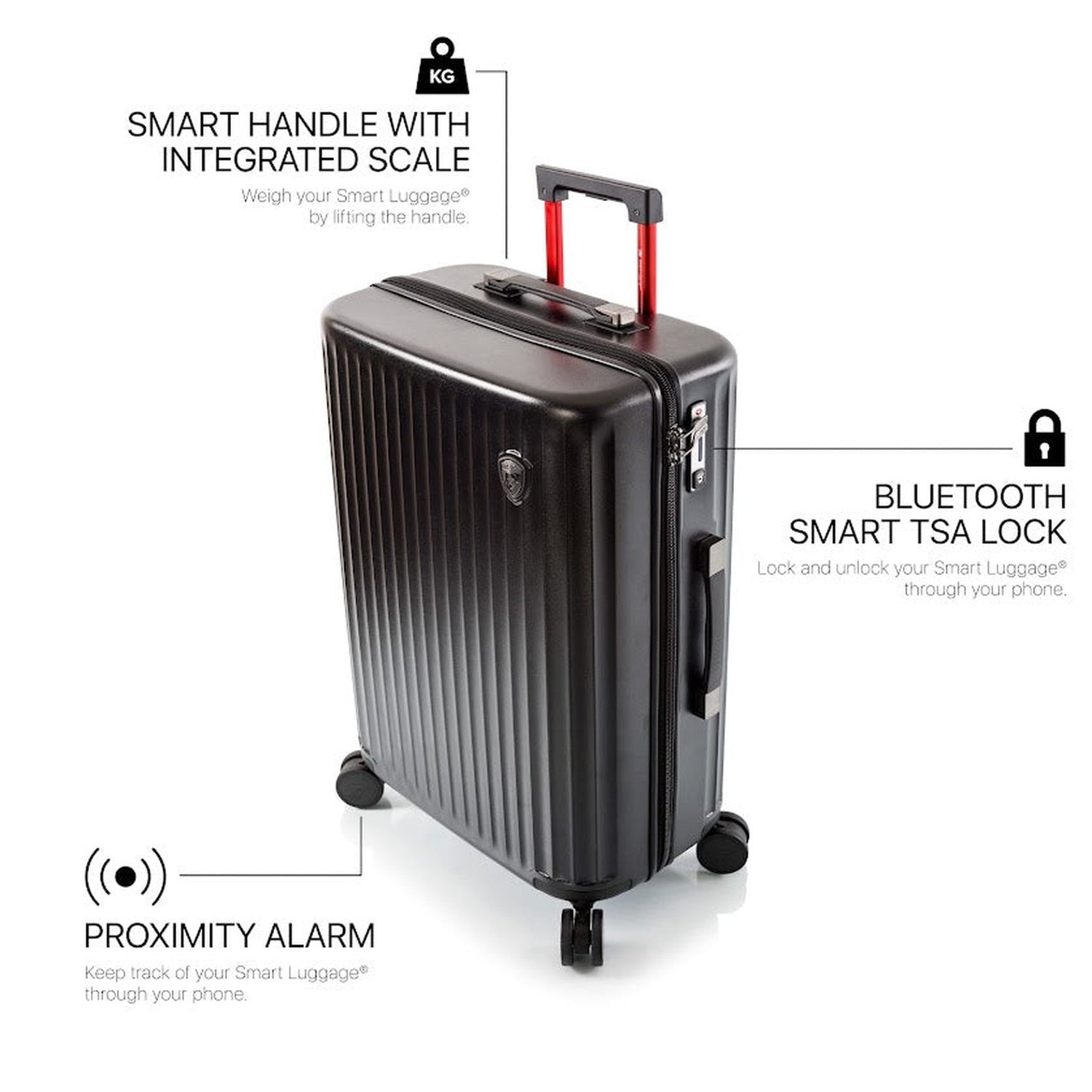 Heys SmartLuggage 3 Piece Spinner Set