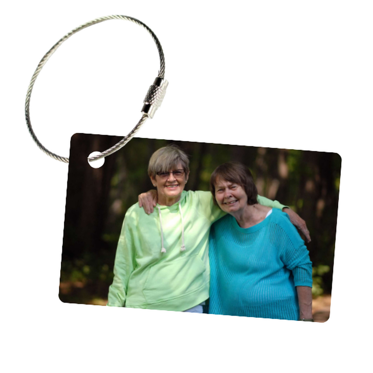 MyFly Personalized Luggage Tag - Horizontal with Metal Loop Upgrade