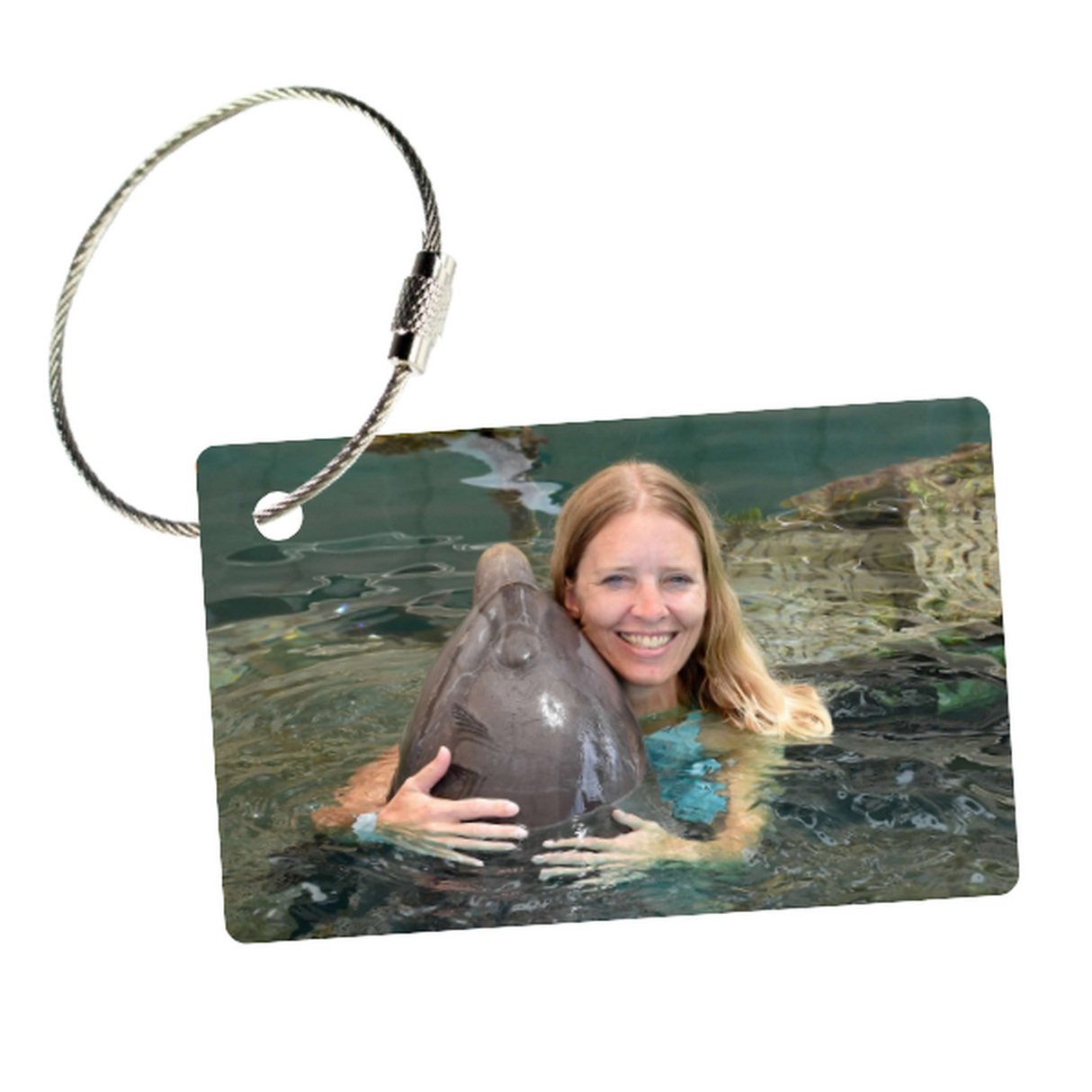 MyFly Personalized Luggage Tag - Horizontal with Metal Loop Upgrade