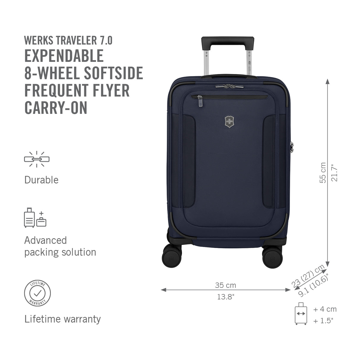 Victorinox Werks Traveler 7.0 Expandable Frequent Flyer Carry-On Spinner