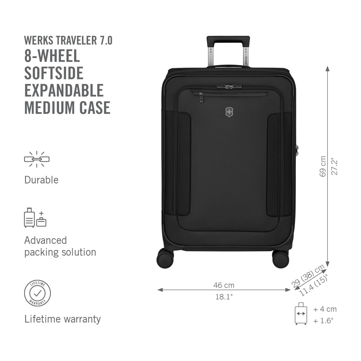 Victorinox Werks Traveler 7.0 Medium Expandable Spinner