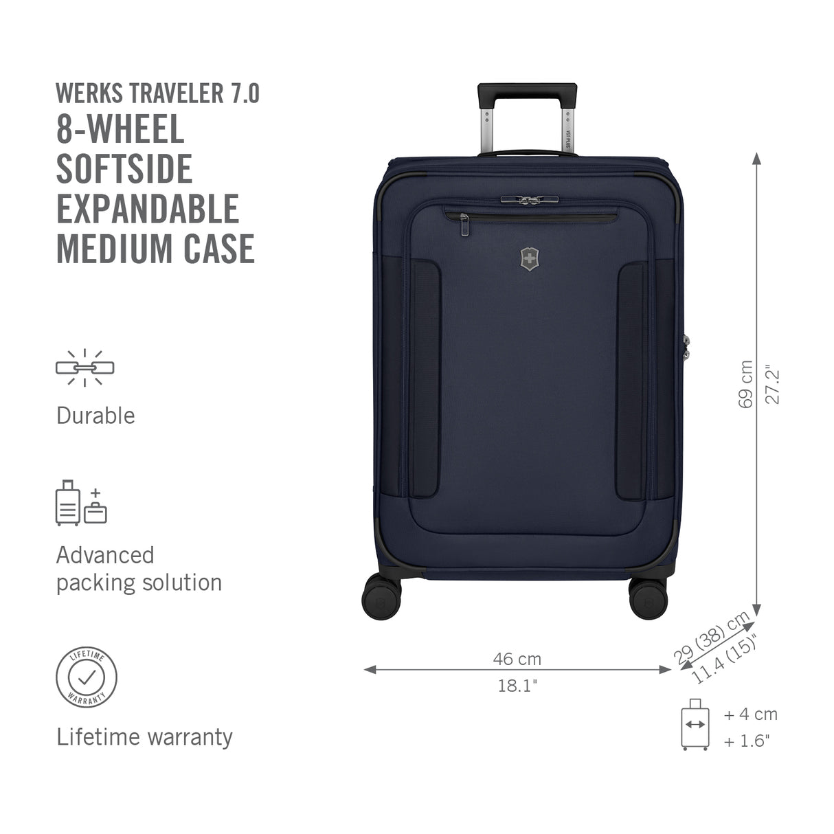 Victorinox Werks Traveler 7.0 Medium Expandable Spinner