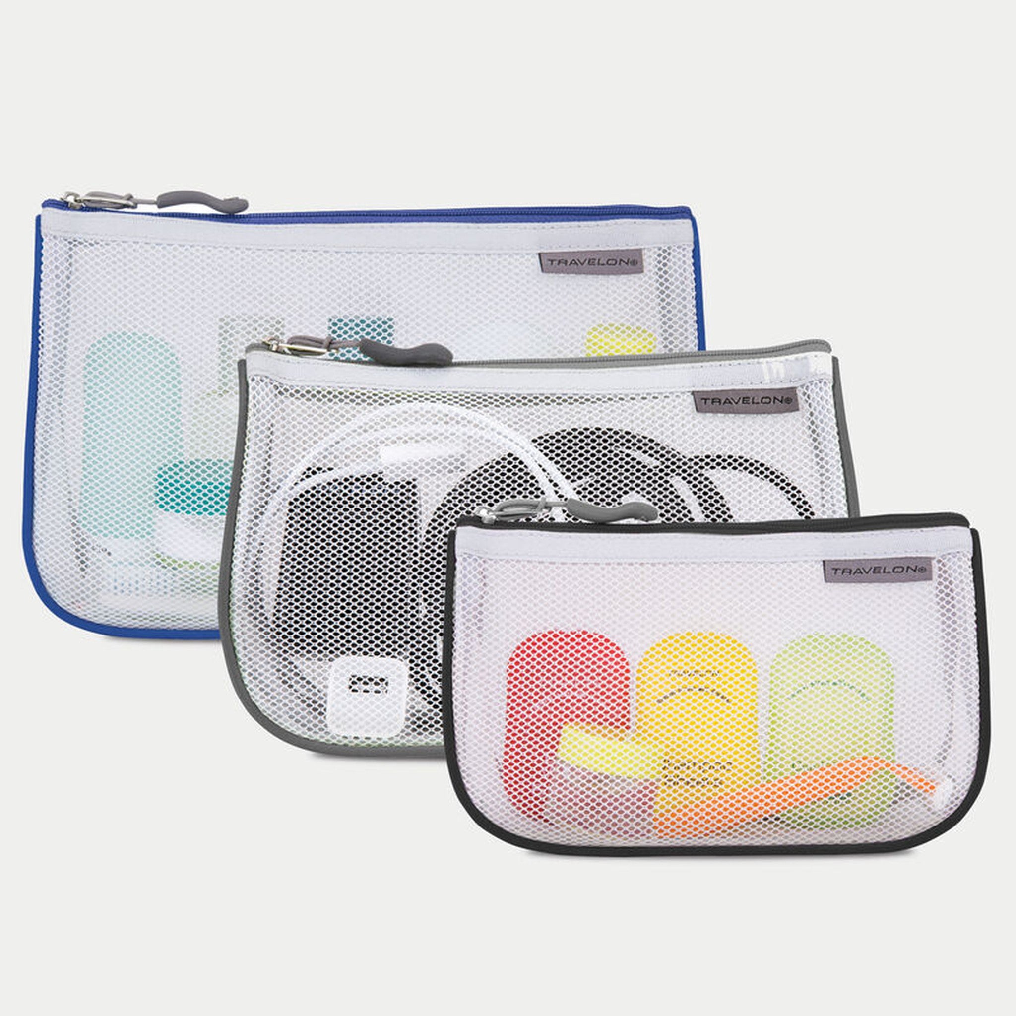 Travelon Set Of 3 Zipped Pouches