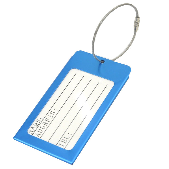 Voltage Valet Metal Luggage Tag with Cable