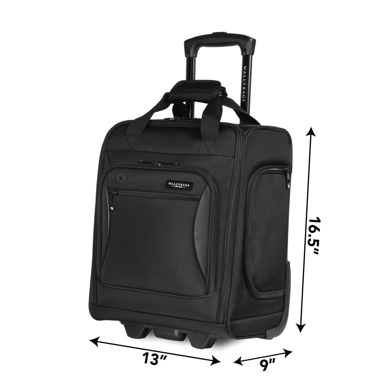 Wally Bags Solutions 16-inch Underseat Bag with Padded Electronics Pockets