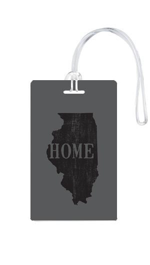 612 My Home State Illinois Luggage Tag