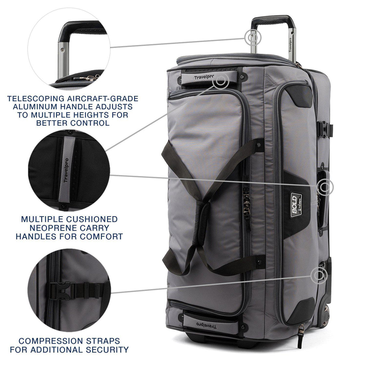 Bold by Travelpro 30" Drop Bottom Rolling Duffel