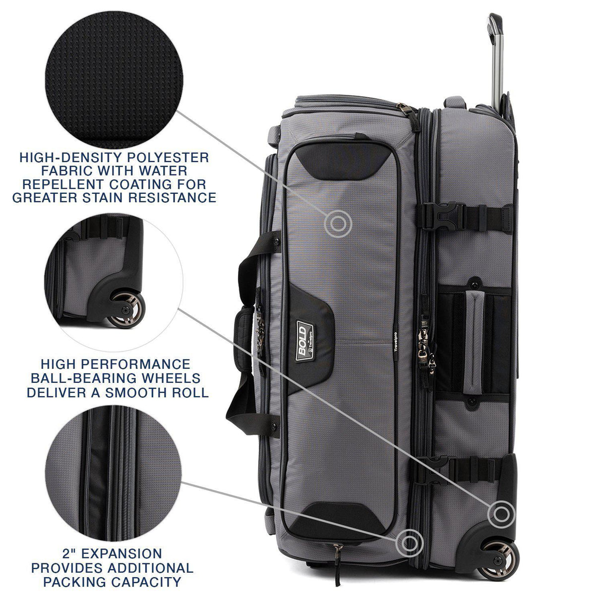 Bold by Travelpro 30" Drop Bottom Rolling Duffel