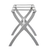 Gatehouse Furniture Luggage Rack - Contour Wood Leg with 3 Nylon Straps