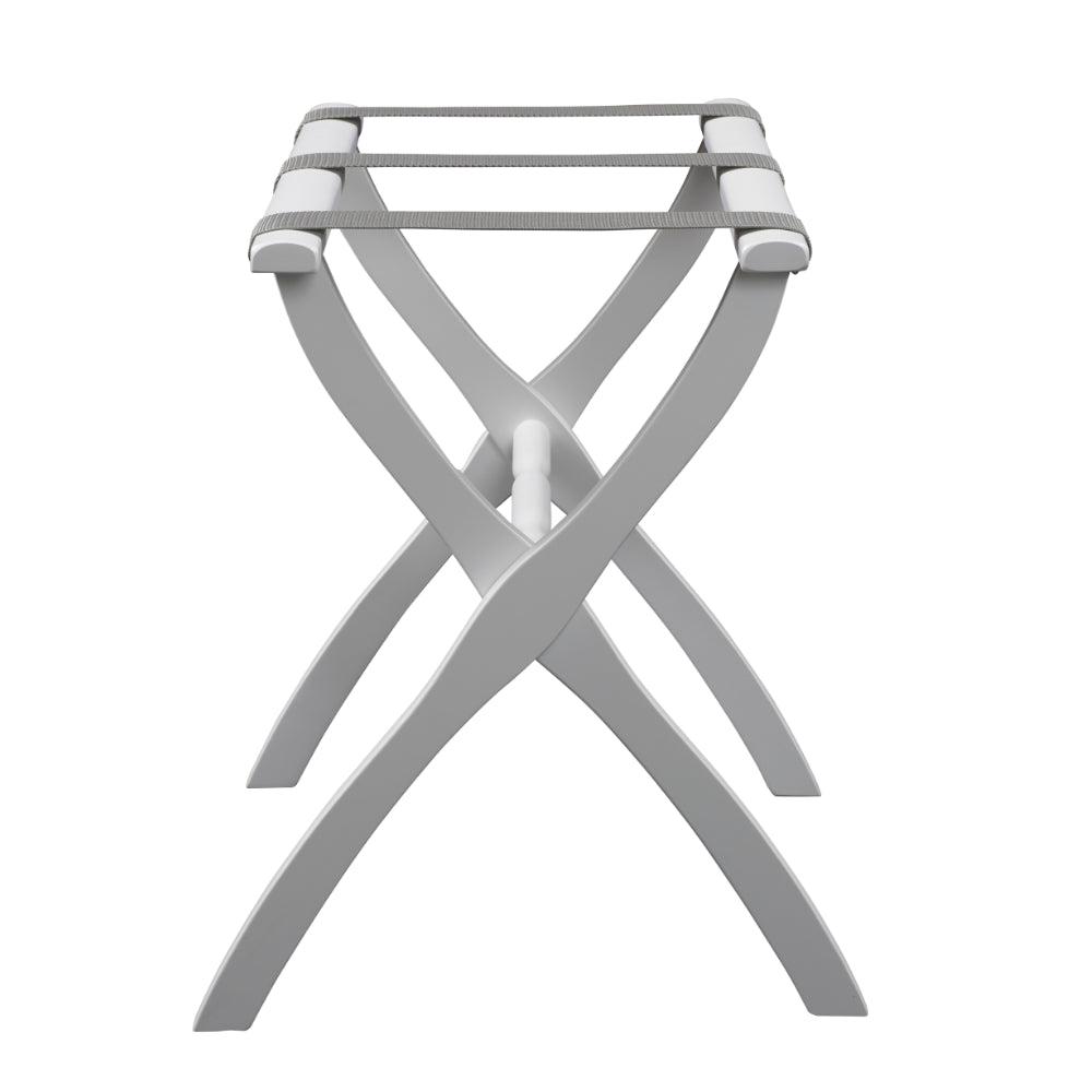 Gatehouse Furniture Luggage Rack - Contour Wood Leg with 3 Nylon Straps