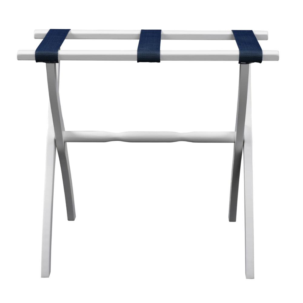 Gatehouse Furniture Luggage Rack - Contour Wood Leg with 3 Nylon Straps