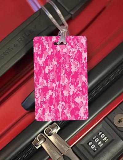 Luggage Pros Digital Camo Pink Luggage Tag