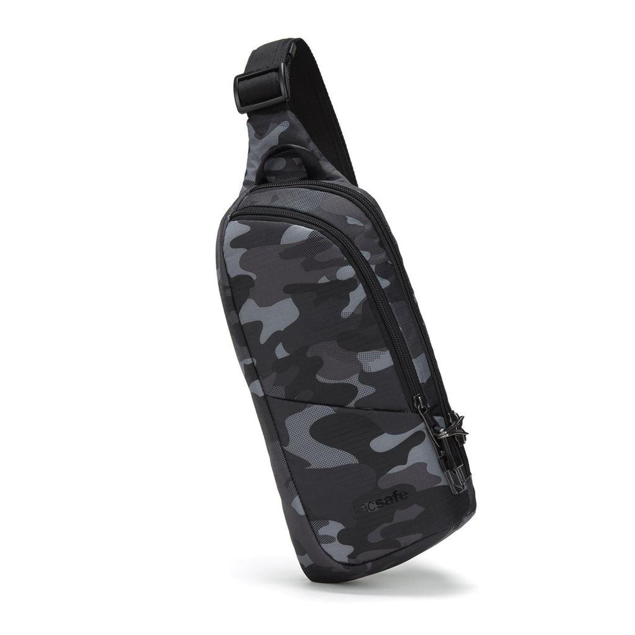 Monogrammed Black Camo Cosmetic Bag