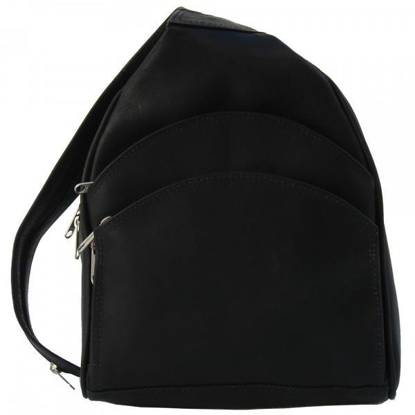 Small Daypacks Full Grain Leather Crossbody Sling Bag Travel Hiking Backpack