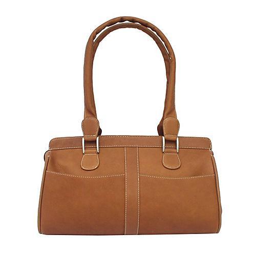 Double V leather handbag