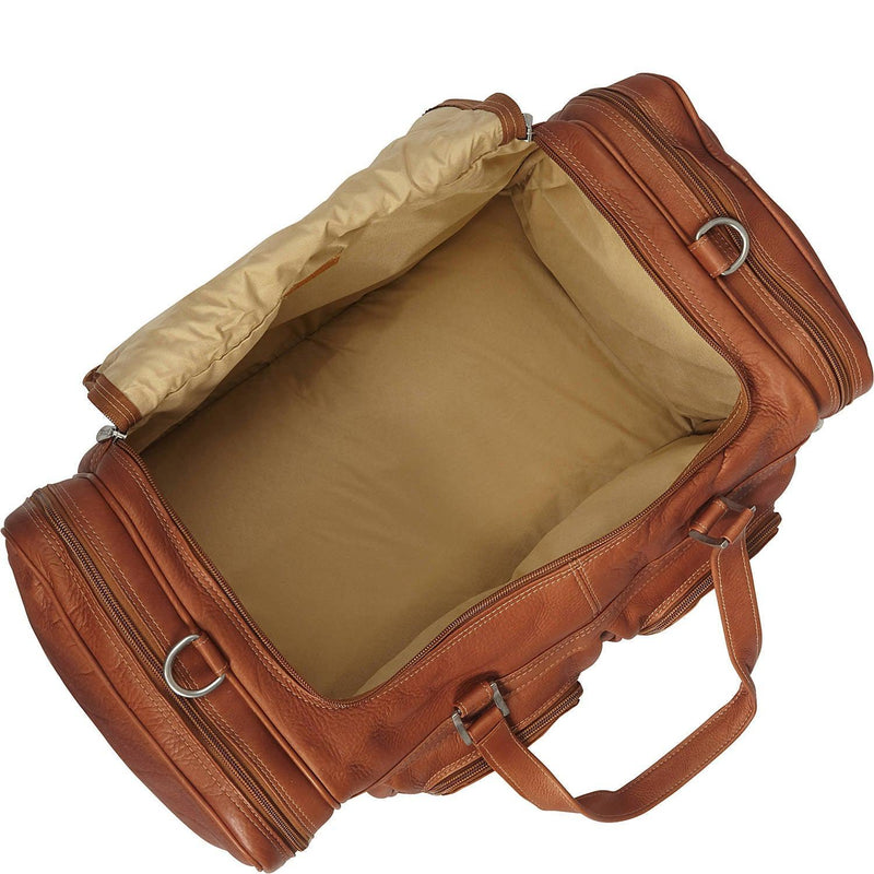 Piel Leather False Bottom Duffel Bag