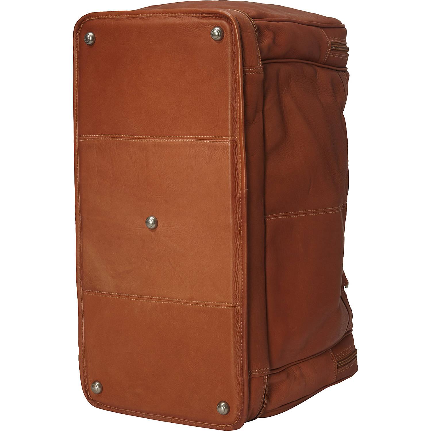 Piel Leather False Bottom Duffel Bag