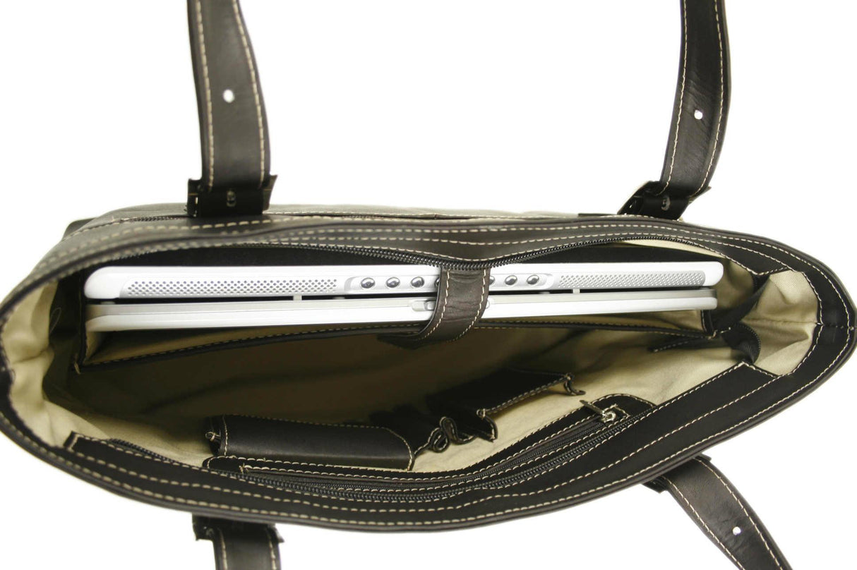 Piel Leather Ladies Laptop Tote