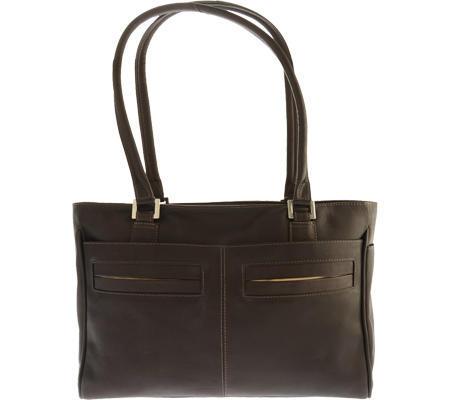 Piel Leather Ladies Laptop Tote With Pockets