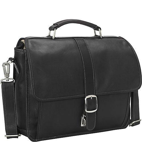Piel Leather Small Flap-Over Laptop Brief