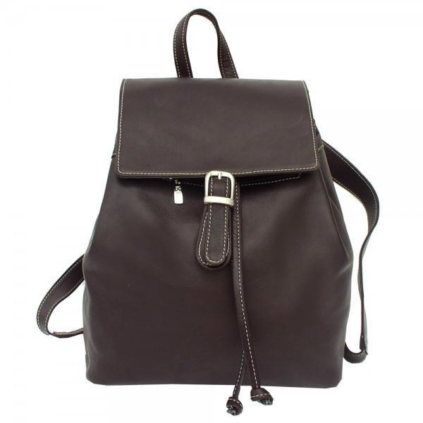 Piel Leather Top Flap Drawstring Backpack