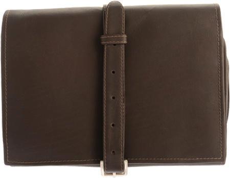 Piel Leather Tri-Fold Buckle Toiletry Kit