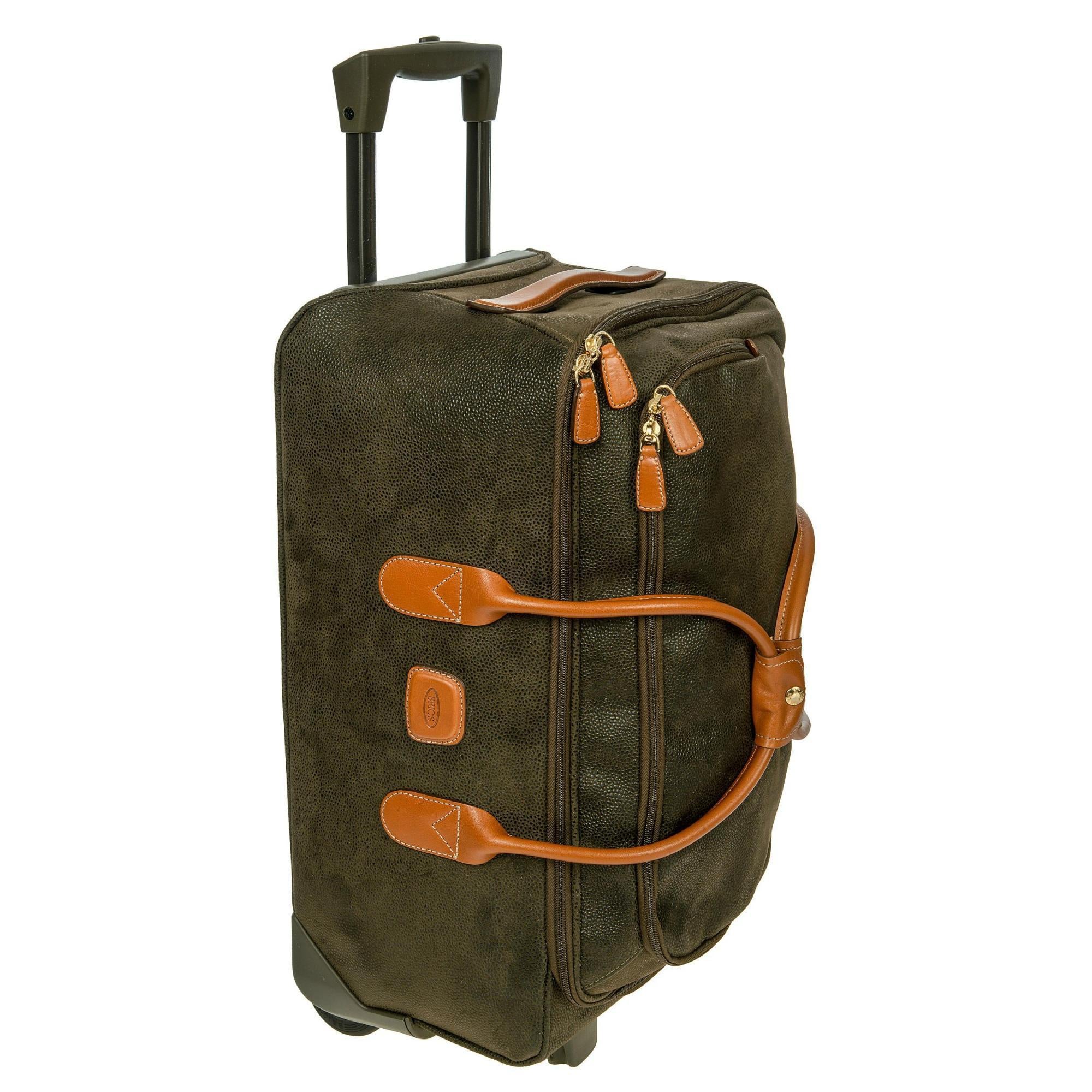  Bric's X Travel - Carry-On Luggage Bag with Spinner Wheels -  21 Inch - Luxury Luggage Bag - Olive