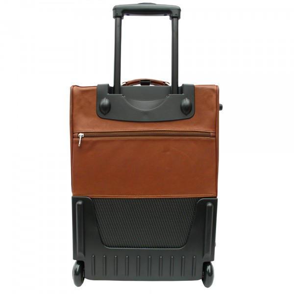 Piel Leather 19" Multi-Pocket Wheeler
