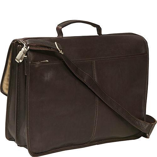 Piel Leather Executive Two Pocket Portfolio