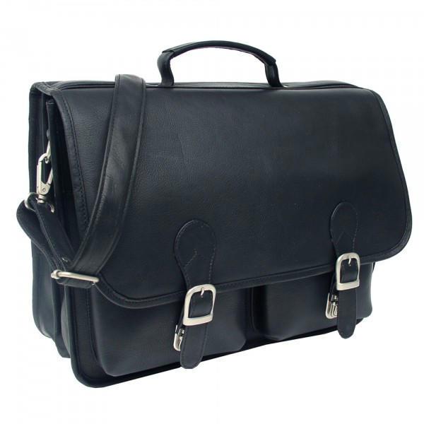 Piel Leather Executive Two Pocket Portfolio