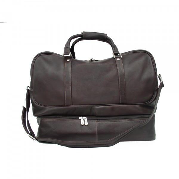 Piel Leather False-Bottom Sports Bag