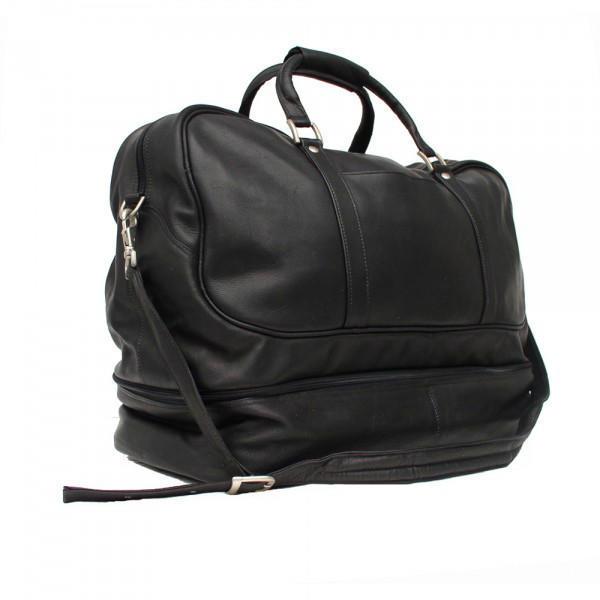 Piel Leather False-Bottom Sports Bag