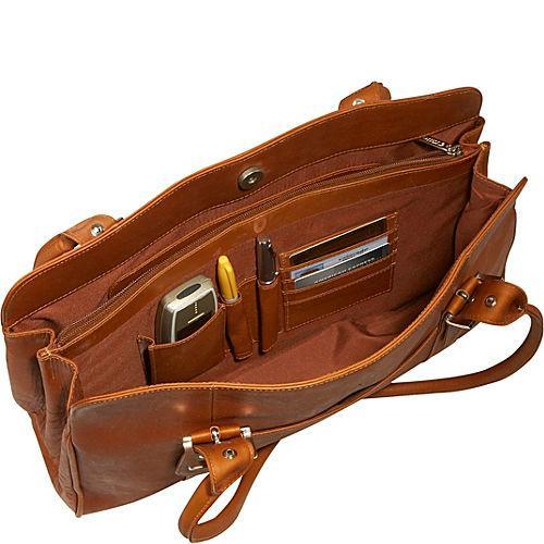 Piel Leather Ladies Buckle Business Tote