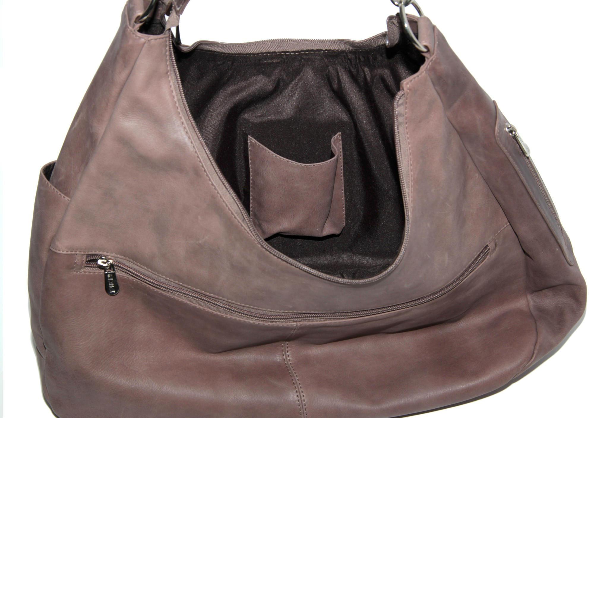 Piel Leather Large Crossbody/Hobo Shoulder Bag