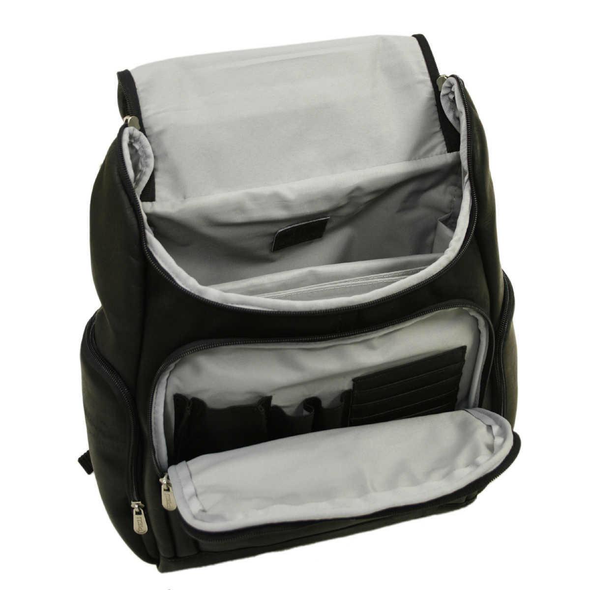 Piel Leather Multi-Pocket Laptop Backpack