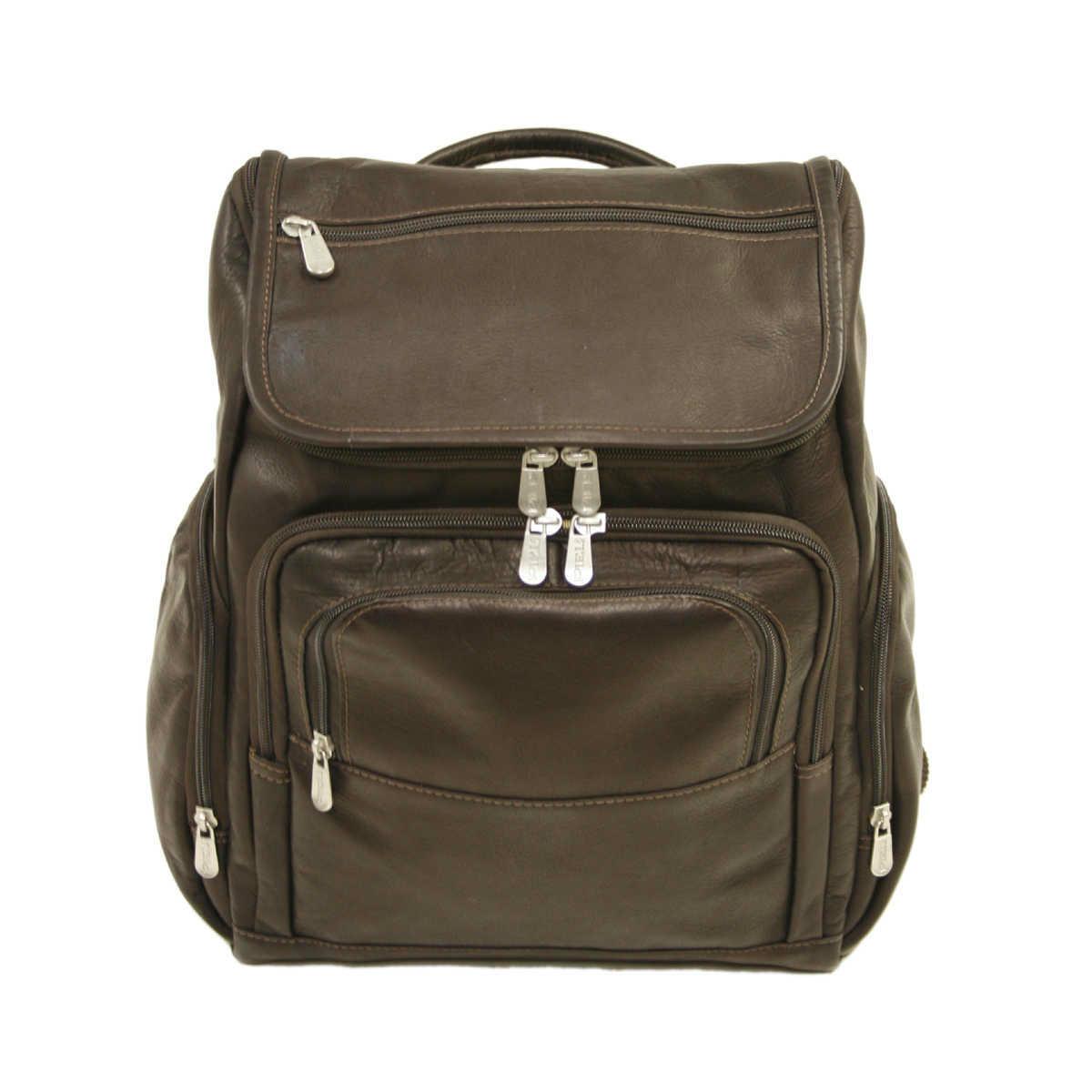 Piel Leather Multi-Pocket Laptop Backpack