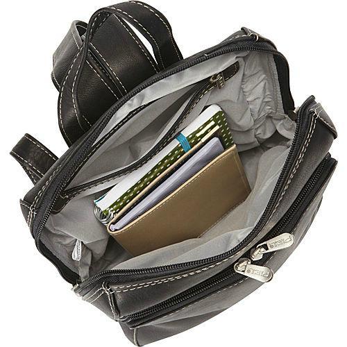 Piel Leather Slim Front Pocket Backpack