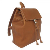 Piel Leather Top Flap Drawstring Backpack