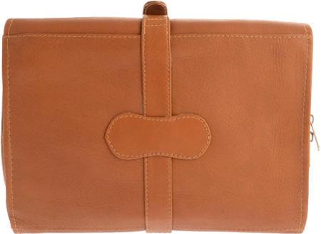 Piel Leather Tri-Fold Buckle Toiletry Kit