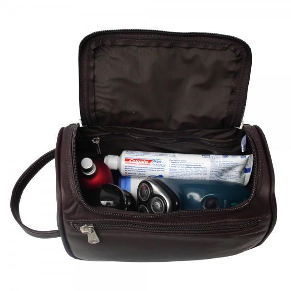 Piel Leather U-Zip Toiletry Kit