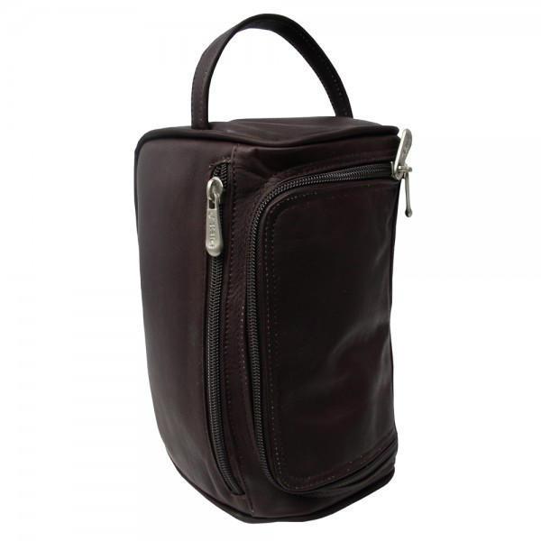 Piel Leather U-Zip Toiletry Kit
