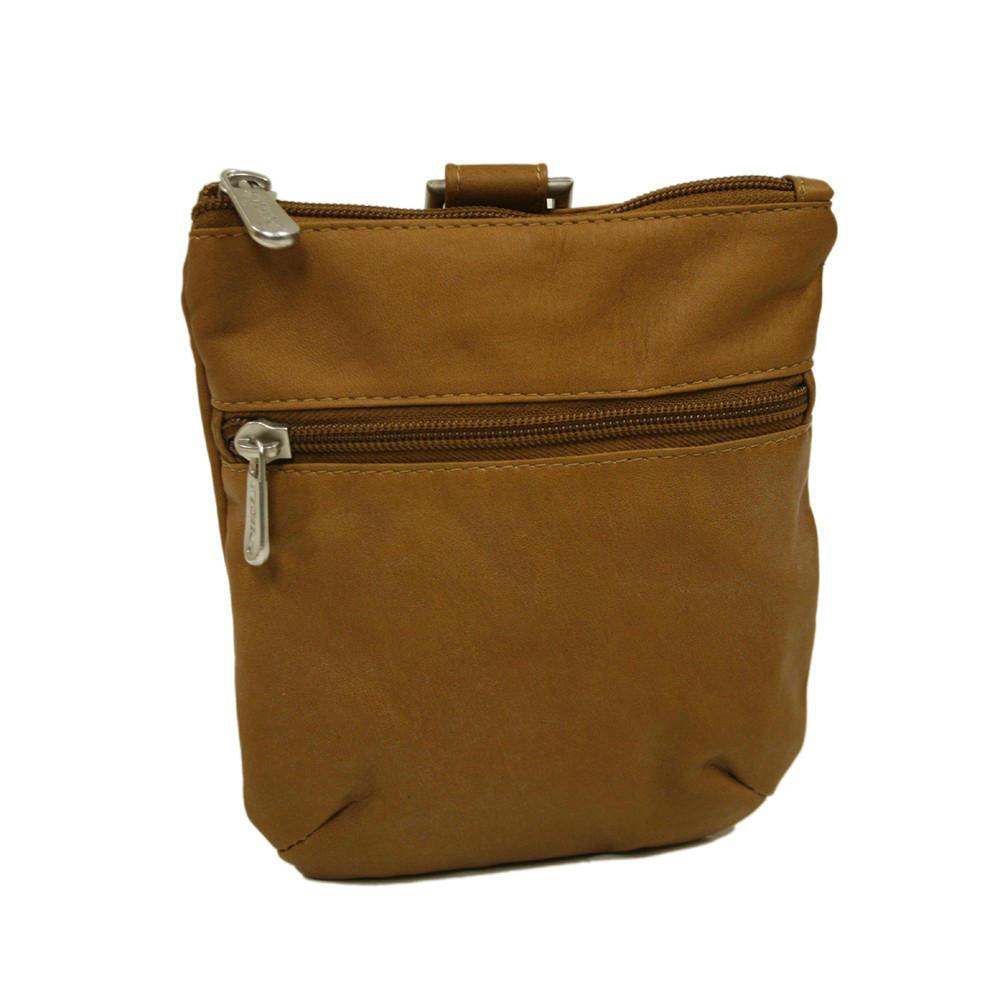 Piel Leather Zippered Valuable Pouch