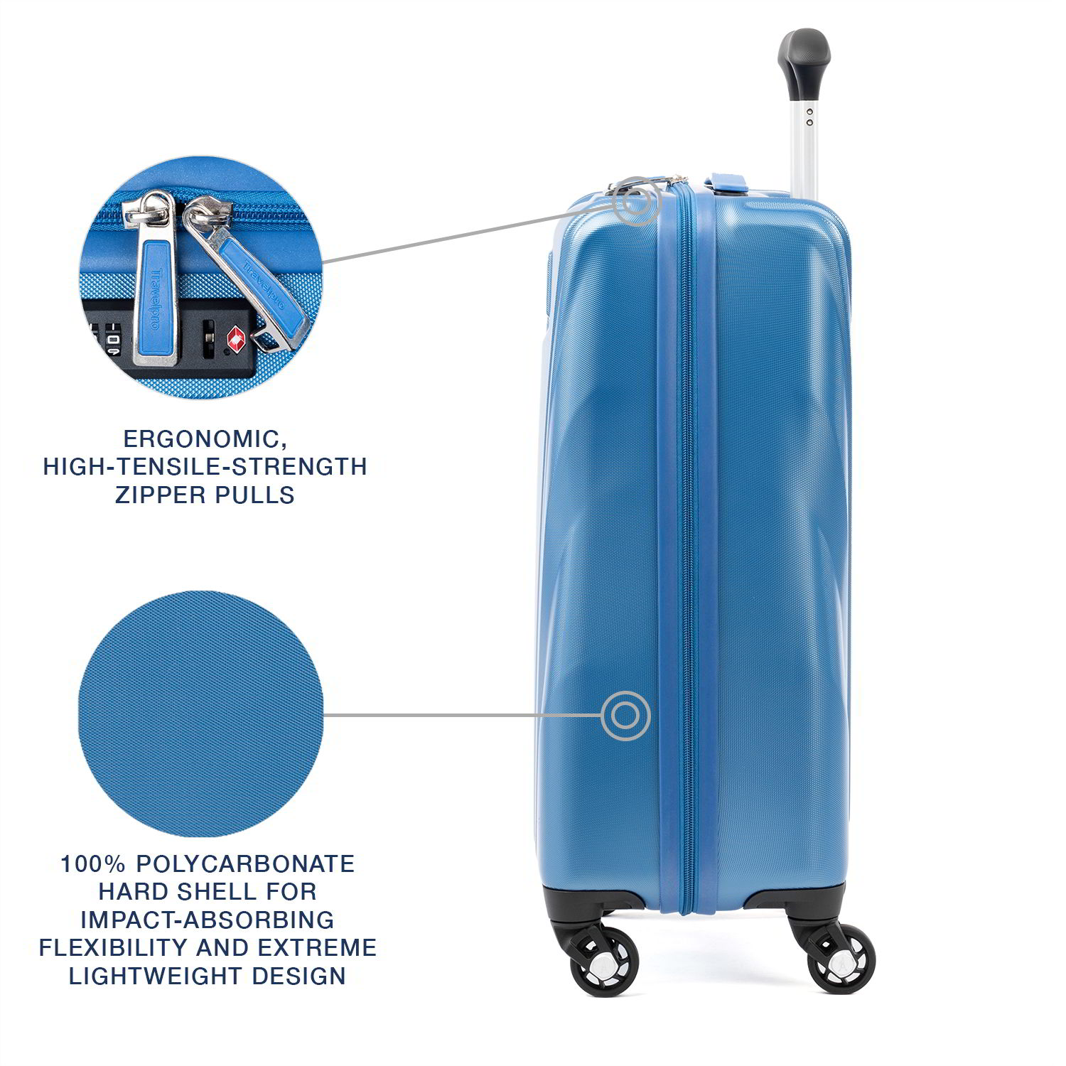 Travelpro Maxlite 5 Lightweight Carry-On Hardside Spinner Suitcase-Luggage Pros