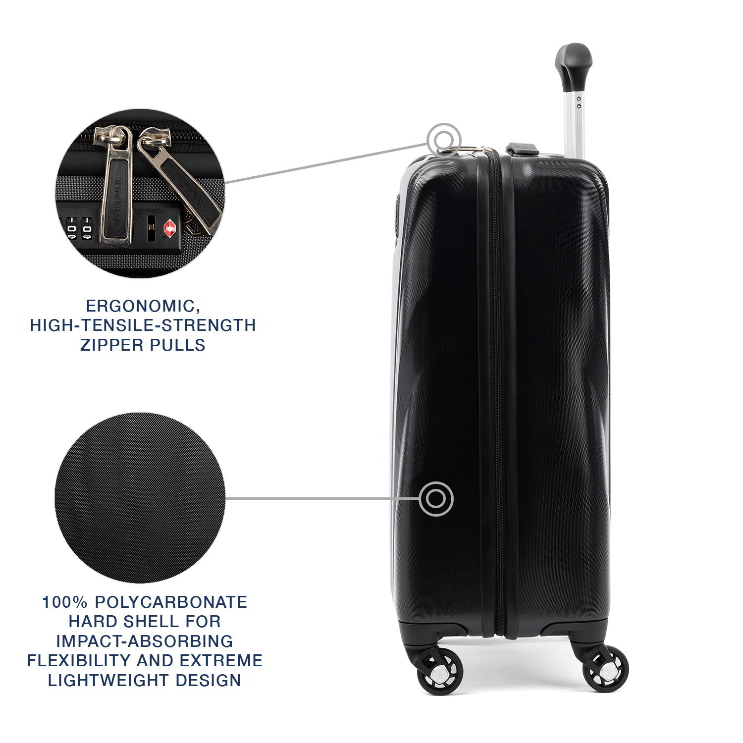 Travelpro Maxlite 5 Lightweight Carry-On Hardside Spinner Suitcase-Luggage Pros