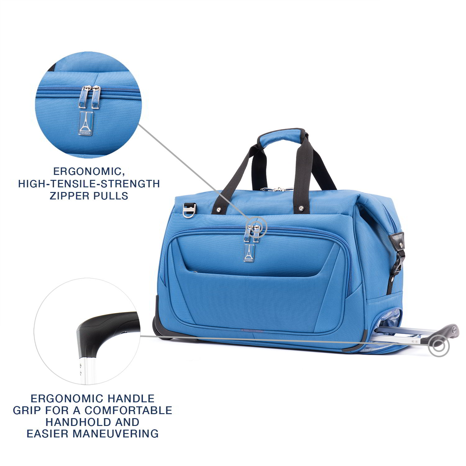 Travelpro Maxlite 5 Lightweight Carry-On Rolling Duffel-Luggage Pros