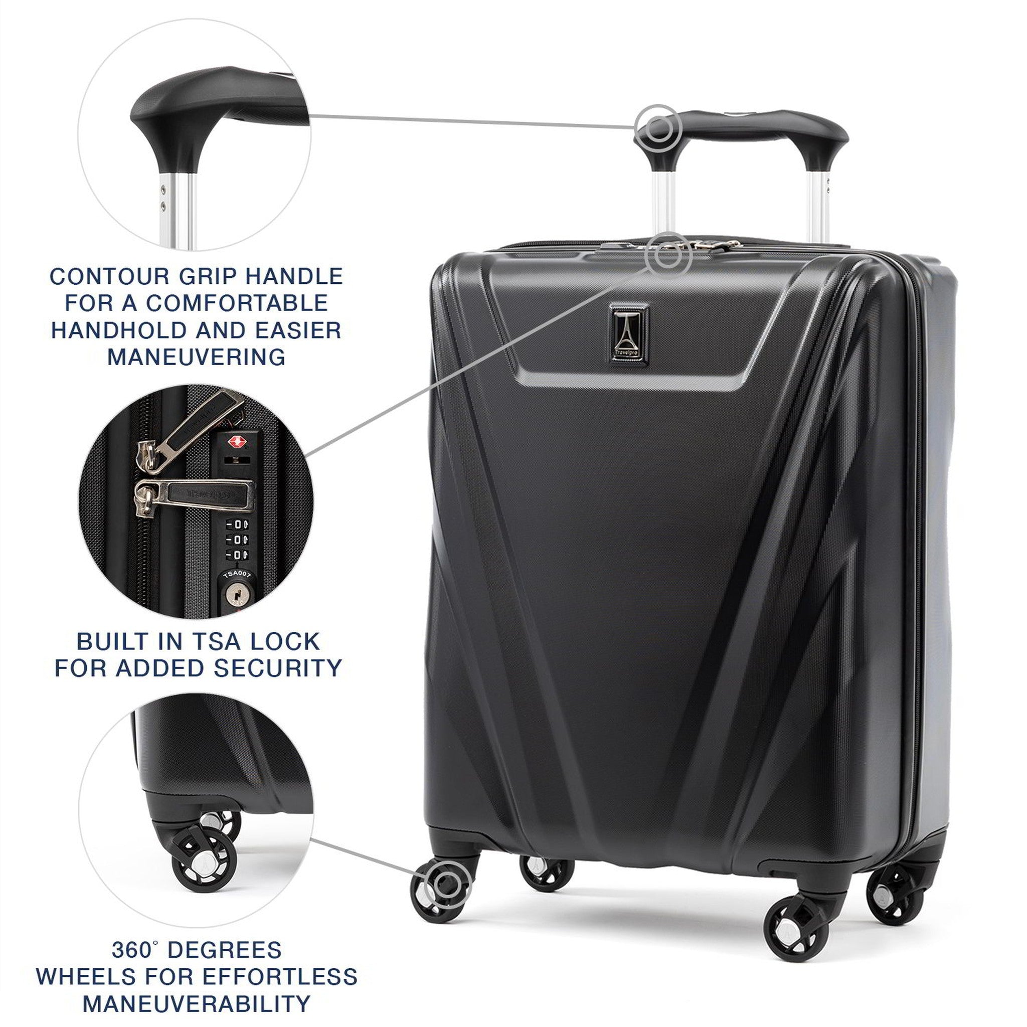 Travelpro Maxlite 5 Lightweight International Carry-On Hardside Spinner-Luggage Pros