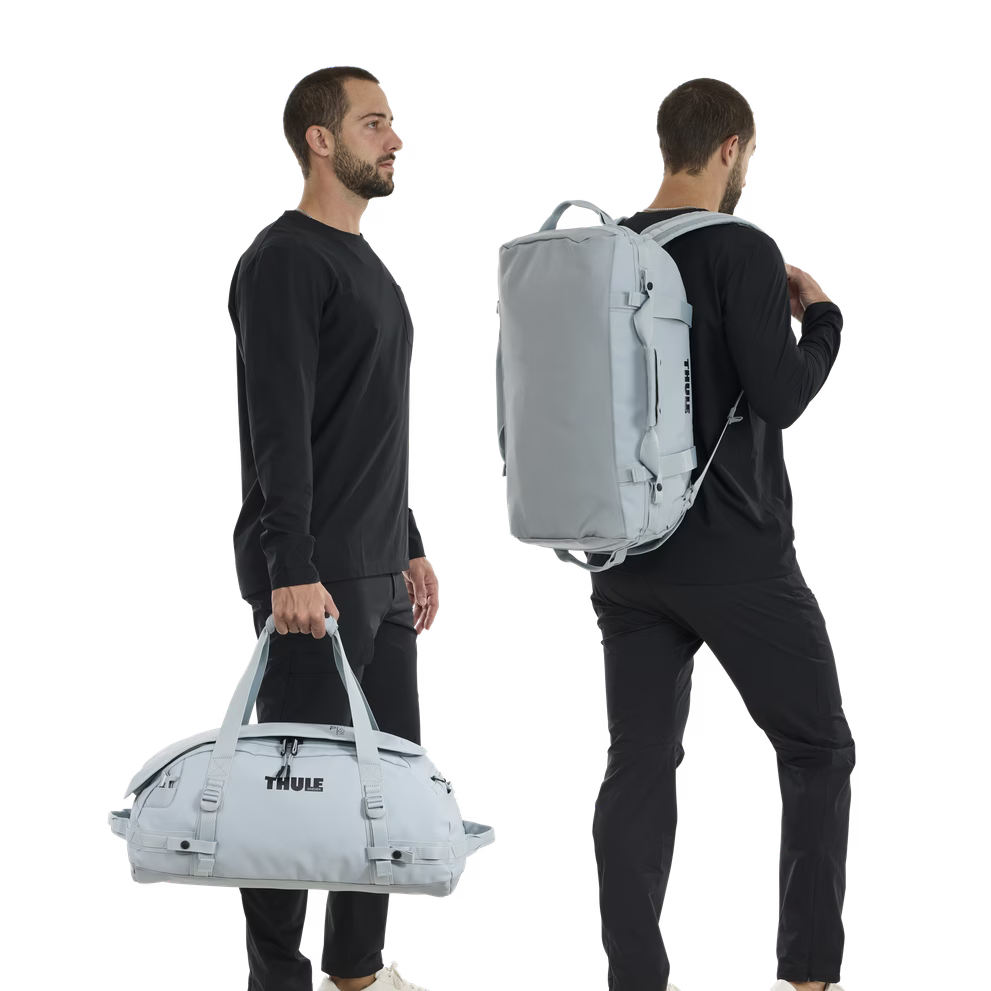 Thule Chasm 40L Durable Recycled Convertible Duffel Bag Soft Blue