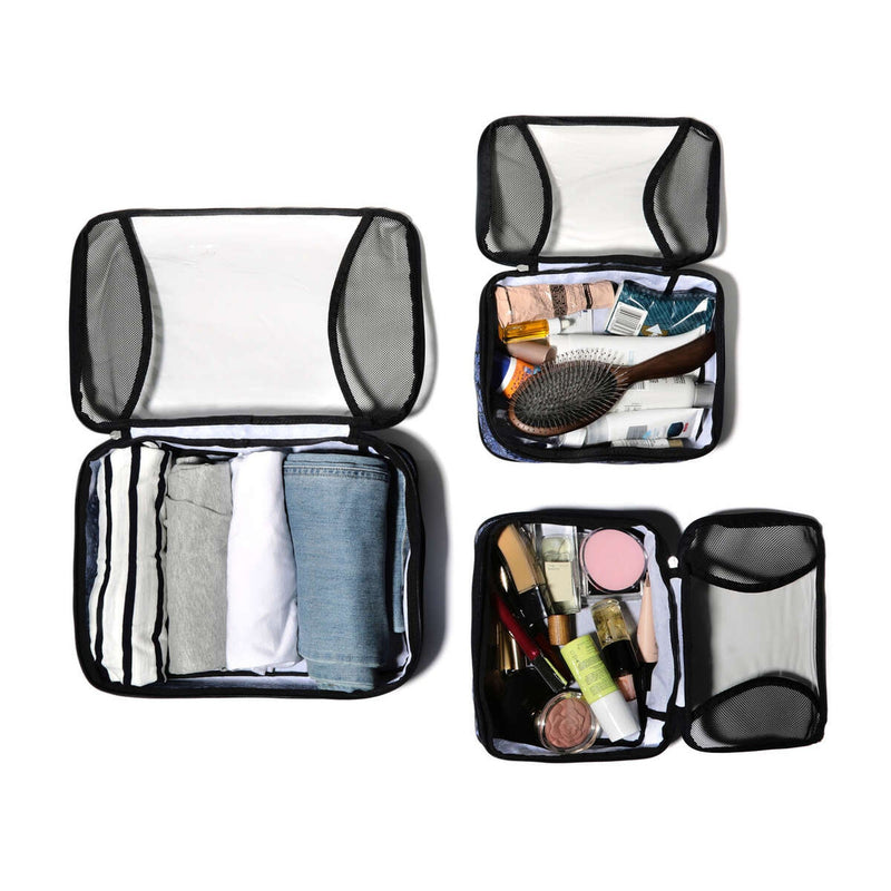 Baggallini Travel 2 Medium & 1 Large Compression Packing Cube Set